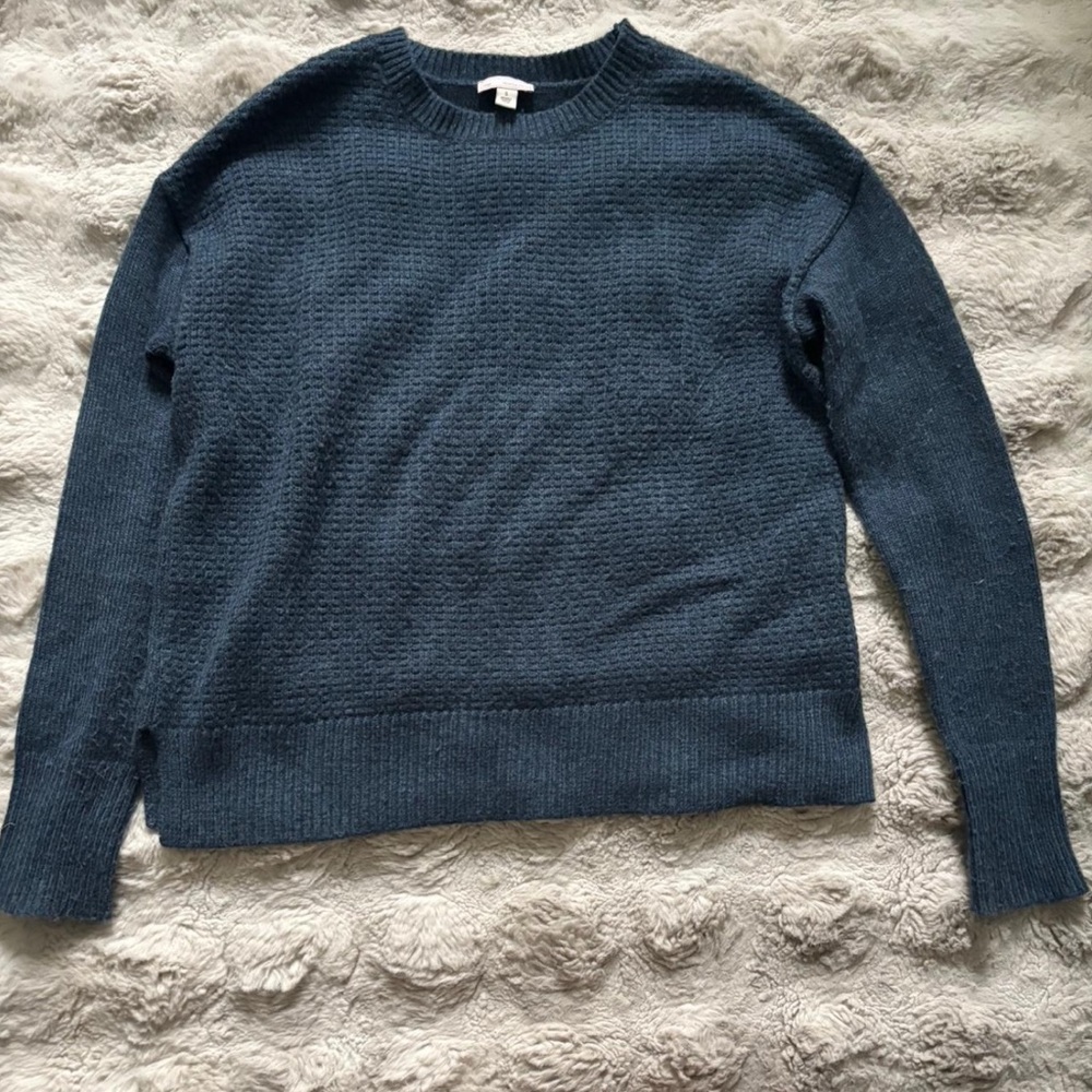 GAP Women's Textured Blue Sweater